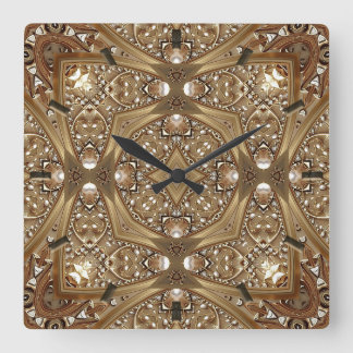 Reloj Cuadrado Golden Ornate Frame Wall Clock