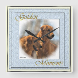 Reloj Cuadrado Golden Retriever Aovers Art Gifts