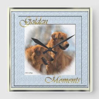 Reloj Cuadrado Golden Retriever Aovers Art Gifts