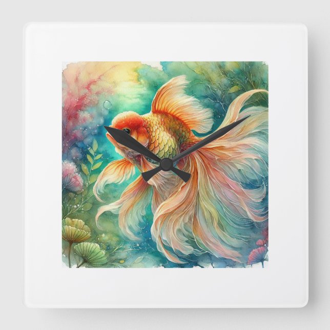 Reloj Cuadrado Goldfish in Tranquil Waters 240824AREF111 - Waterc (Anverso)