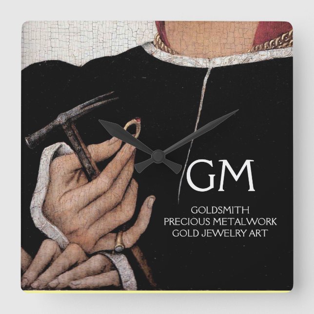 RELOJ CUADRADO GOLDSMITH, PRECIOSO METALWORKER, ARTE DE JOYAS DE  (Anverso)