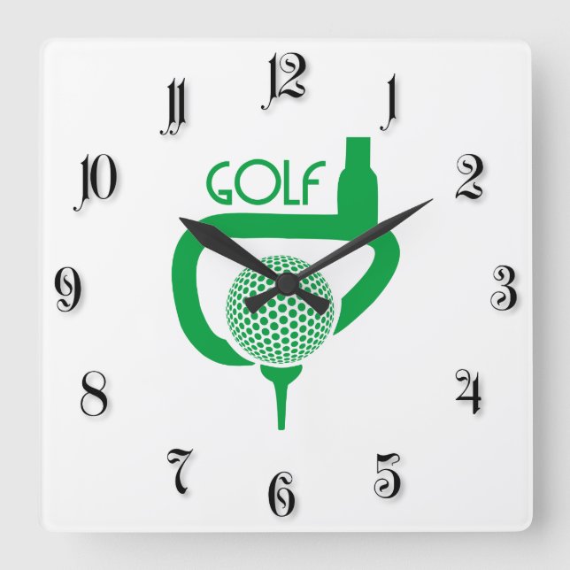 Reloj Cuadrado Golf (Anverso)