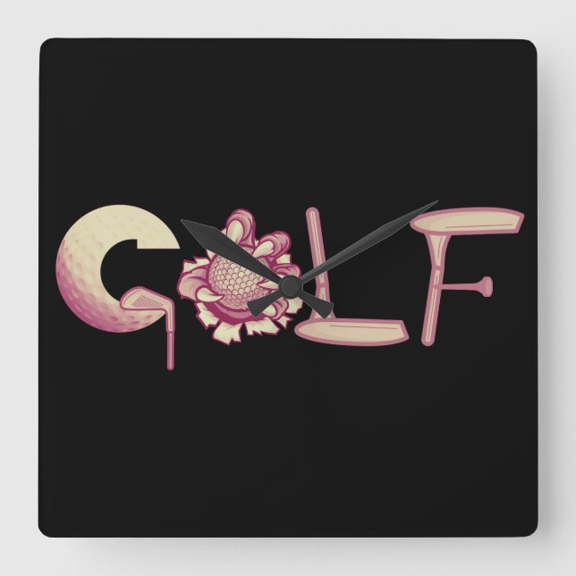 Reloj Cuadrado Golf (Anverso)