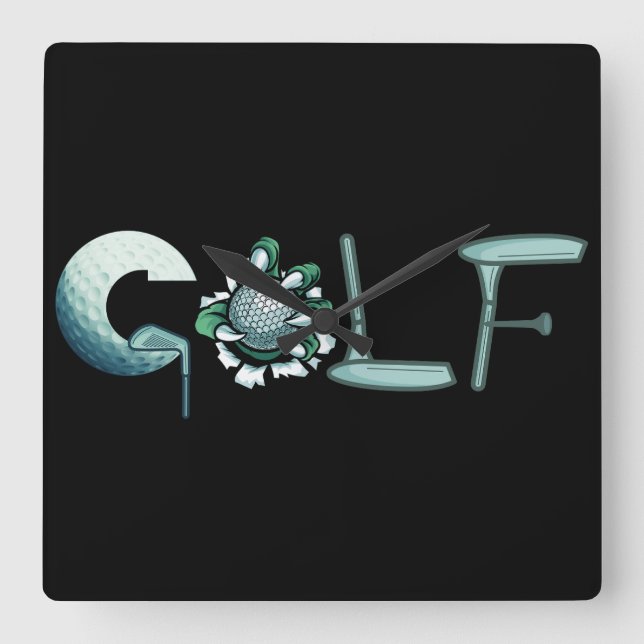 Reloj Cuadrado Golf (Anverso)