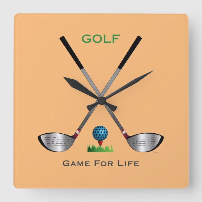 Reloj Cuadrado GOLF - Juego para la vida (Anverso)