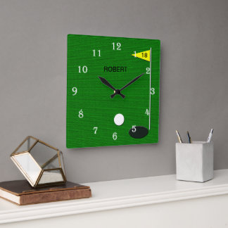 Reloj Cuadrado Golf Wall Clock