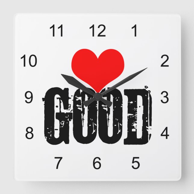 Reloj Cuadrado Good (Anverso)