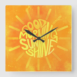 Reloj Cuadrado Good Morning, Sunshine!