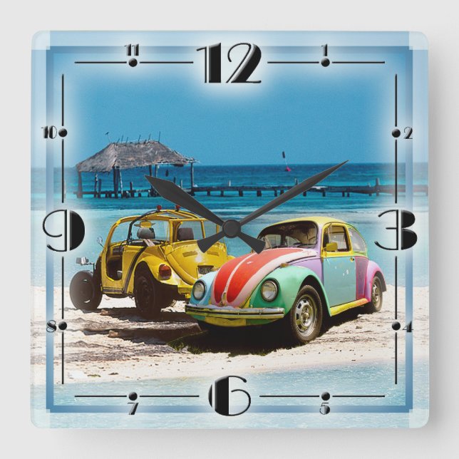Reloj Cuadrado Good old herbie wall clock (Anverso)