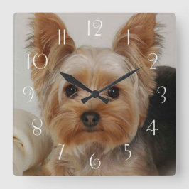 Reloj Cuadrado Gorgeo Yorkshire Terrier