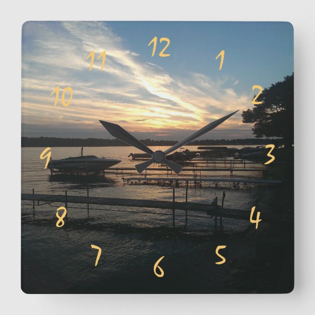 RELOJ CUADRADO GORGEOUS SUNSET (Anverso)