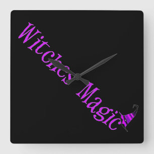 Reloj Cuadrado Gorra mágico de brujas