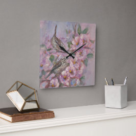 Reloj Cuadrado Gorrión Cantor