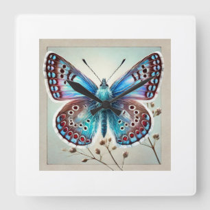 Reloj Cuadrado GossamerWinged Butterfly 020924IREF218 - Watercolo