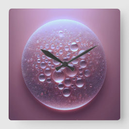 Reloj Cuadrado gotas de agua