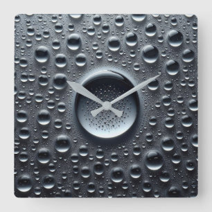 Reloj Cuadrado gotas de agua