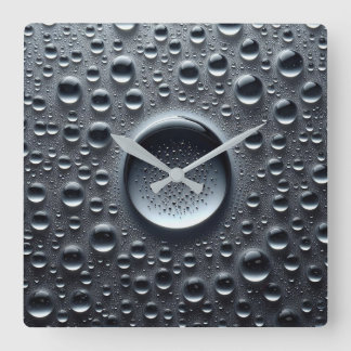 Reloj Cuadrado gotas de agua