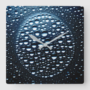 Reloj Cuadrado gotas de lluvia