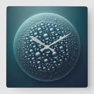 Reloj Cuadrado gotas de lluvia