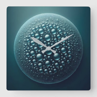 Reloj Cuadrado gotas de lluvia