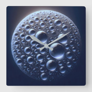 Reloj Cuadrado gotas de lluvia