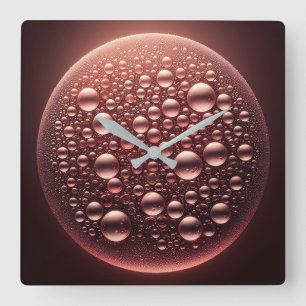 Reloj Cuadrado gotas de lluvia