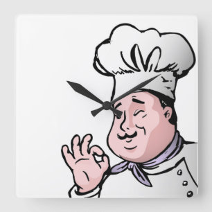 RELOJ CUADRADO GOURMET CHEF