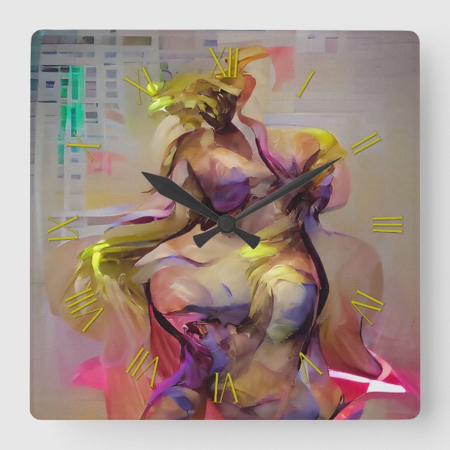 Reloj Cuadrado Gracets Dance Poses (Anverso)