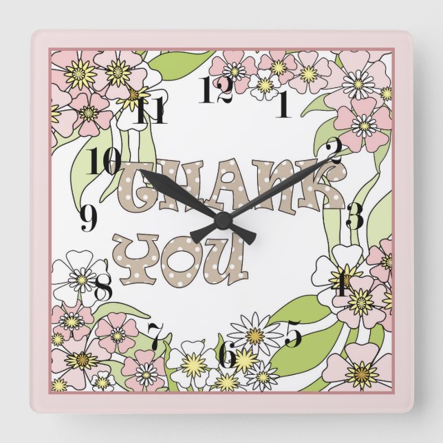 Reloj Cuadrado Gracias (Anverso)
