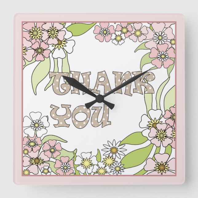 Reloj Cuadrado Gracias (Anverso)