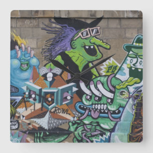 Reloj Cuadrado Graciosa Bruja Verde Malvada