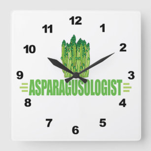 Reloj Cuadrado Gracioso Asparagus