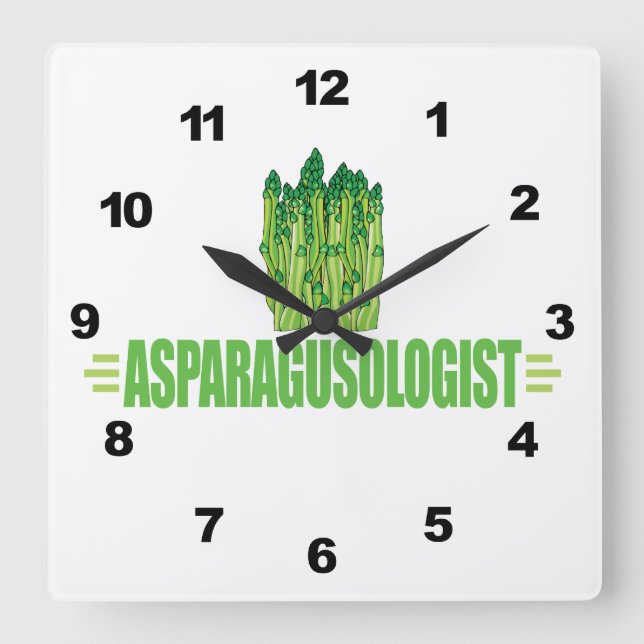 Reloj Cuadrado Gracioso Asparagus (Anverso)