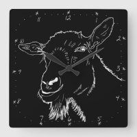 Gracioso Grito de Cabra Monocromo Arte Animal Quir