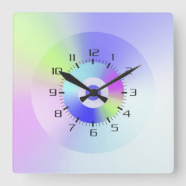 Reloj Cuadrado Gradiente de buena vibración iris intenso y colori