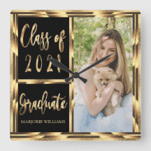 Graduado de fotografía en negro y oro de 2021