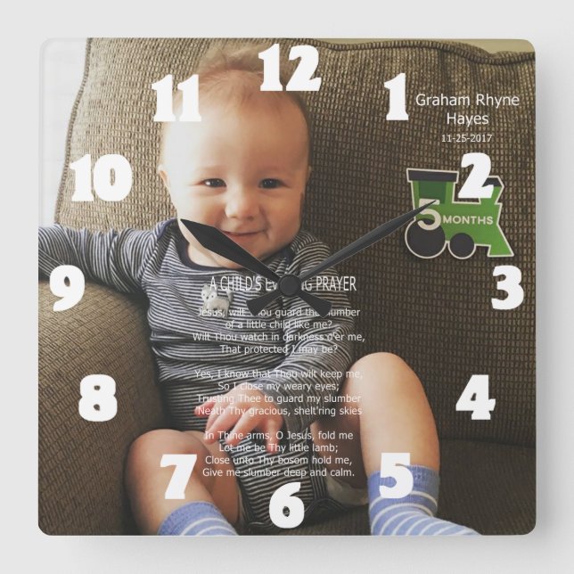 RELOJ CUADRADO GRAHAM R HAYES (Anverso)