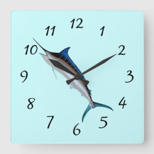 Reloj Cuadrado Gran aguja azul