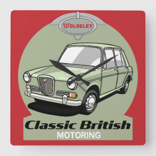 Reloj Cuadrado Gran Bretaña clásica Wolseley 1300 Car