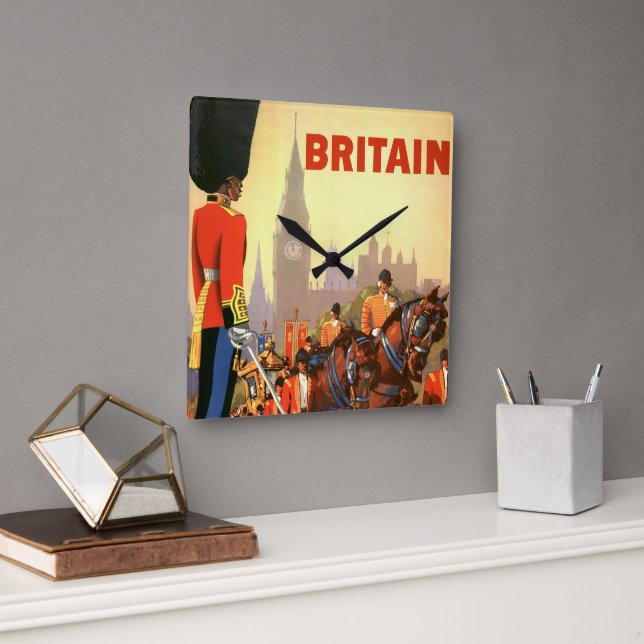 Reloj Cuadrado Gran Bretaña, la Guardia Real Británica del Rey Vi (Oficina)