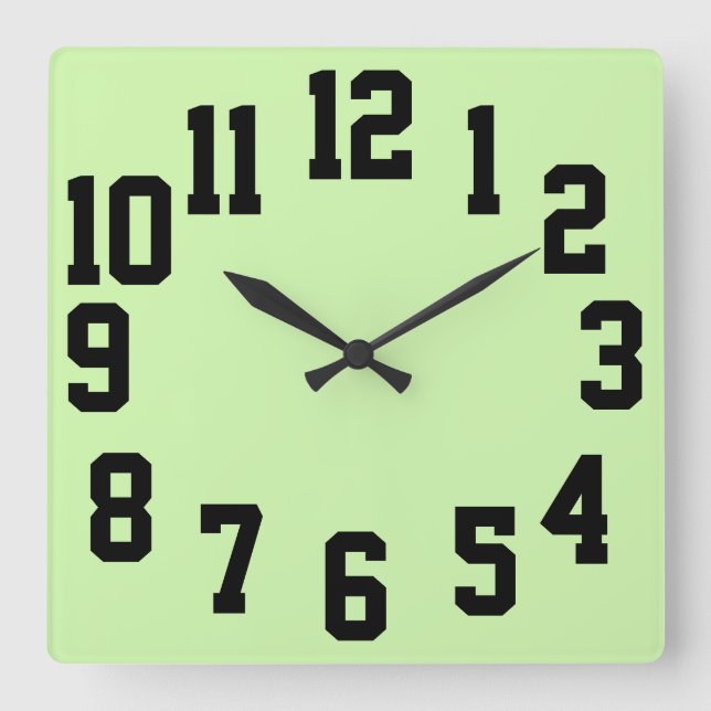 Reloj Cuadrado Gran contraste fácil de leer (Anverso)