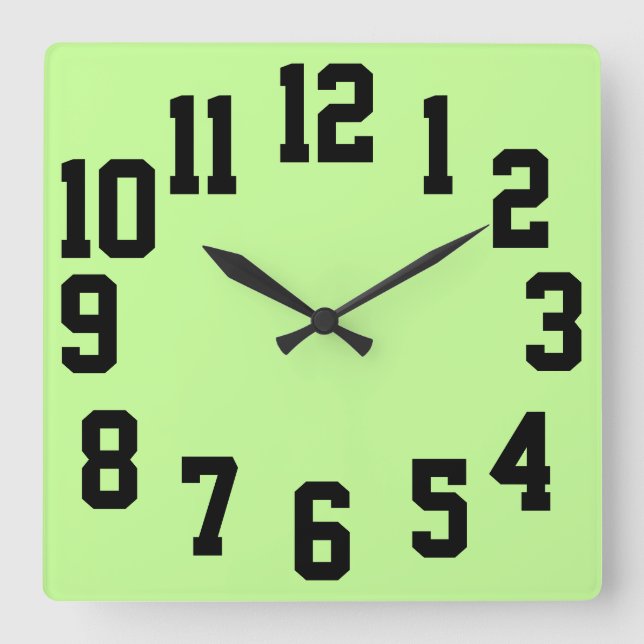 Reloj Cuadrado Gran contraste fácil de leer (Anverso)