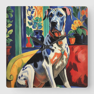 Reloj Cuadrado Gran danés