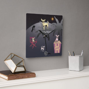 Reloj Cuadrado Gran estrella deslumbrante