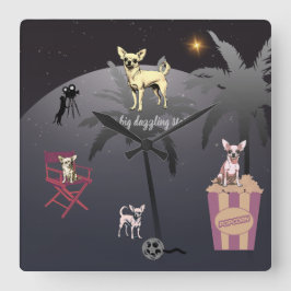 Reloj Cuadrado Gran estrella deslumbrante