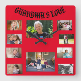Reloj Cuadrado Grandma's Love Square Wall Clock