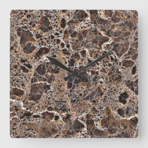 Reloj Cuadrado Granite Stone Pattern Acrylic Wall Clock