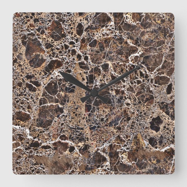 Reloj Cuadrado Granite Stone Pattern Acrylic Wall Clock (Anverso)