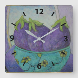 Reloj Cuadrado Grano morado