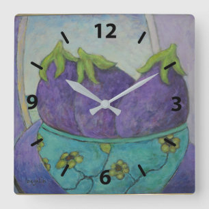 Reloj Cuadrado Grano morado